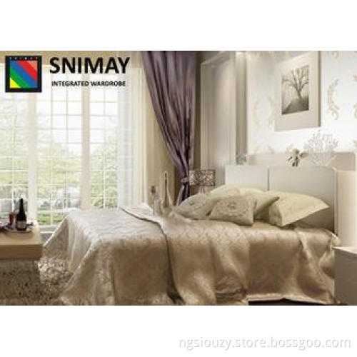 Unique White Contemporary Wooden Beds , Folding Wardrobe Do